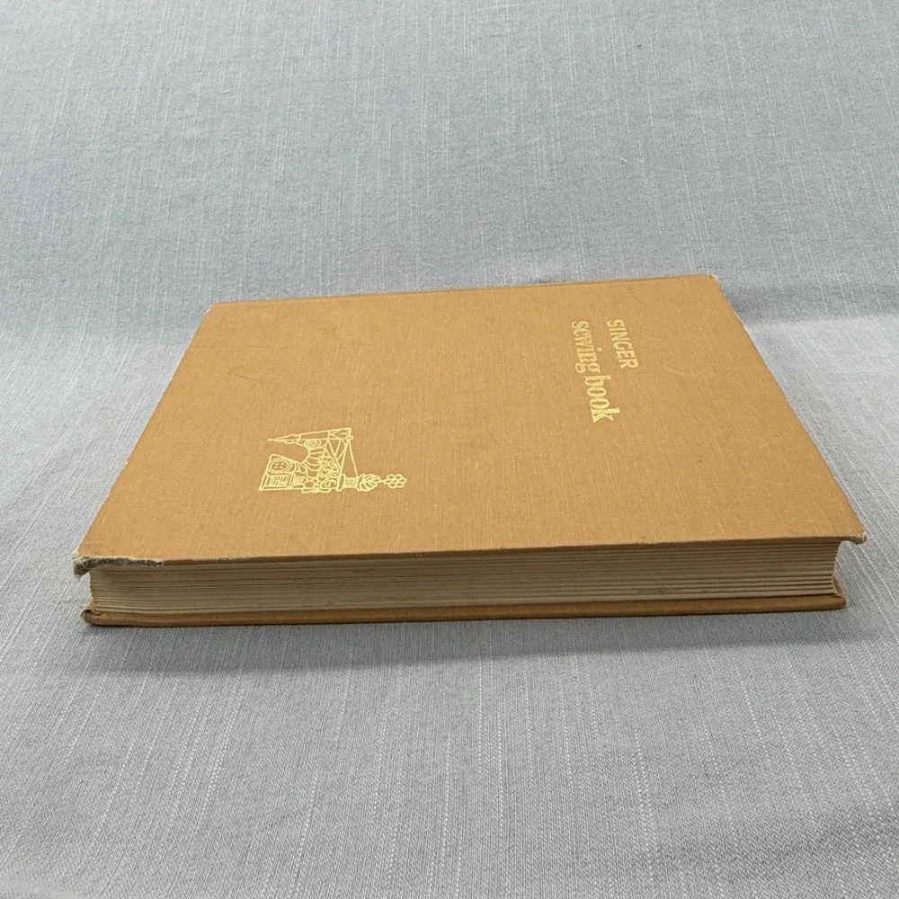 Vintage Singer Sewing Book Hardcover Mustard Yellow Instructional Guide Craft